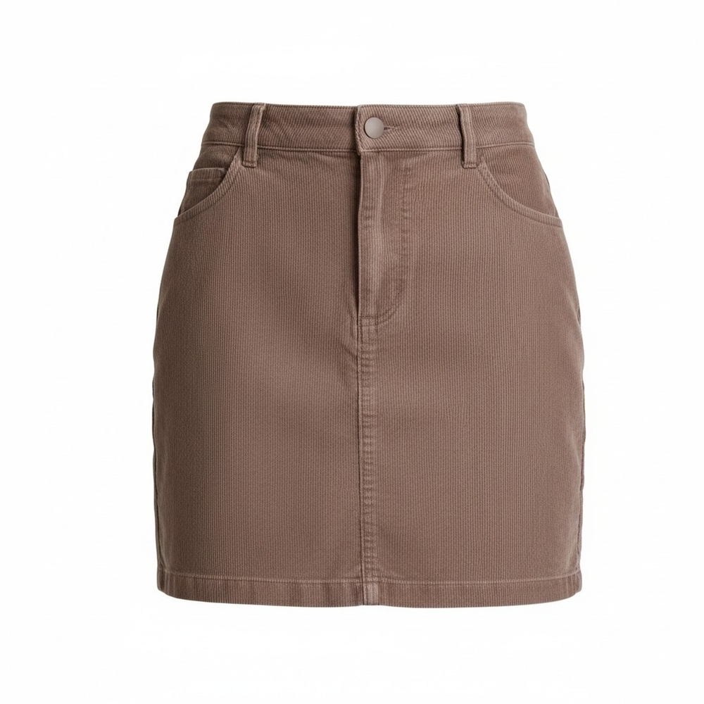 Women's Brown Corduroy Mini Skirt